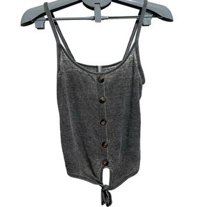 American Eagle Outfitters Charcoal Washed  Buttoned Camisole